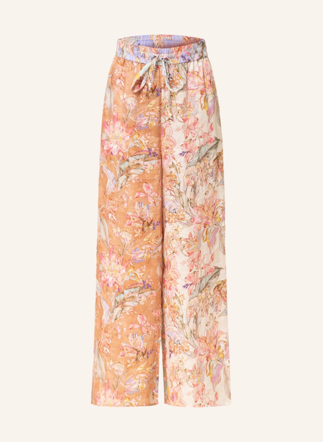 Image of Zimmermann Marlenehose Cira Aus Leinen rosa