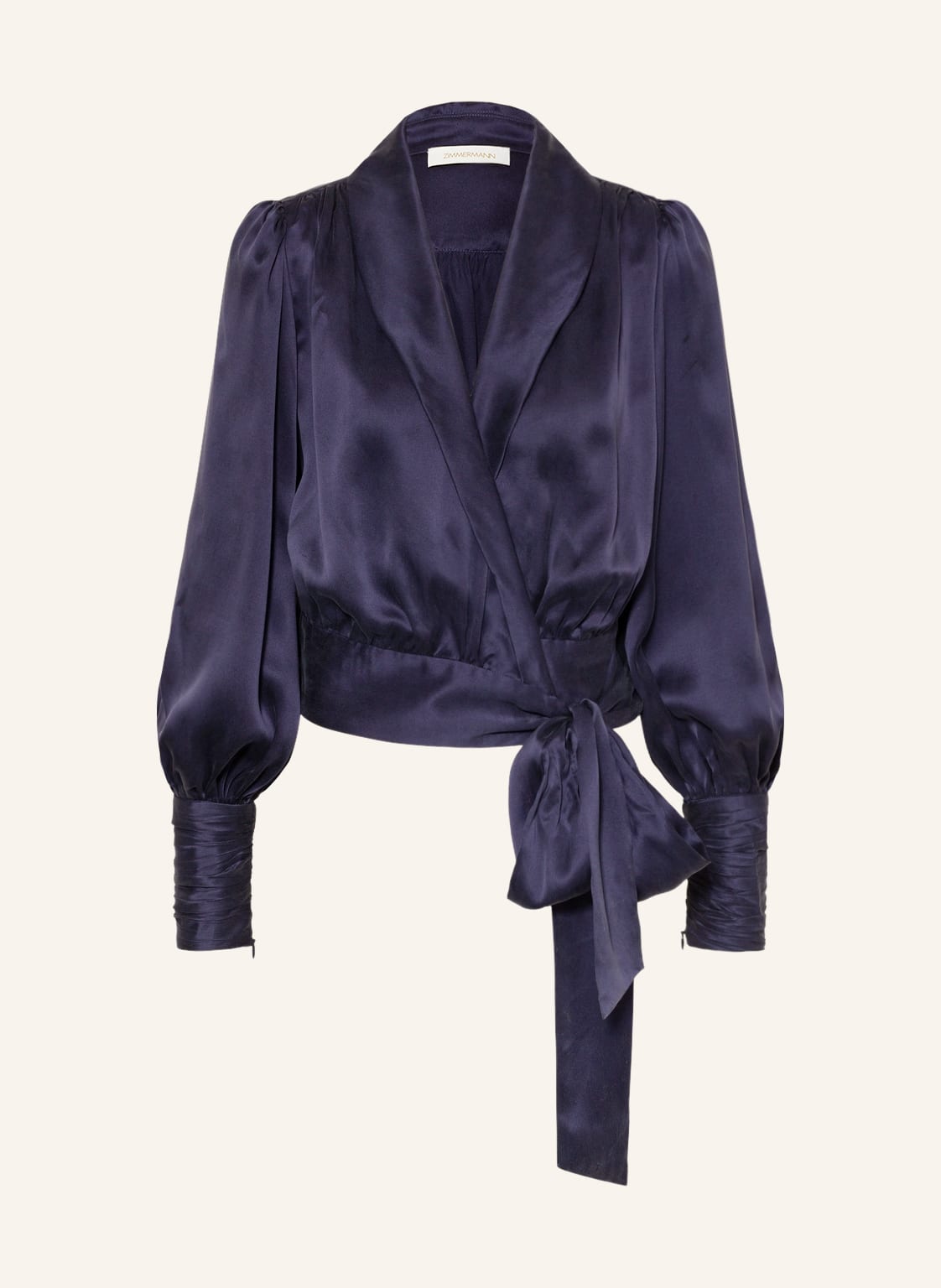 Image of Zimmermann Wickelbluse Aus Seide blau