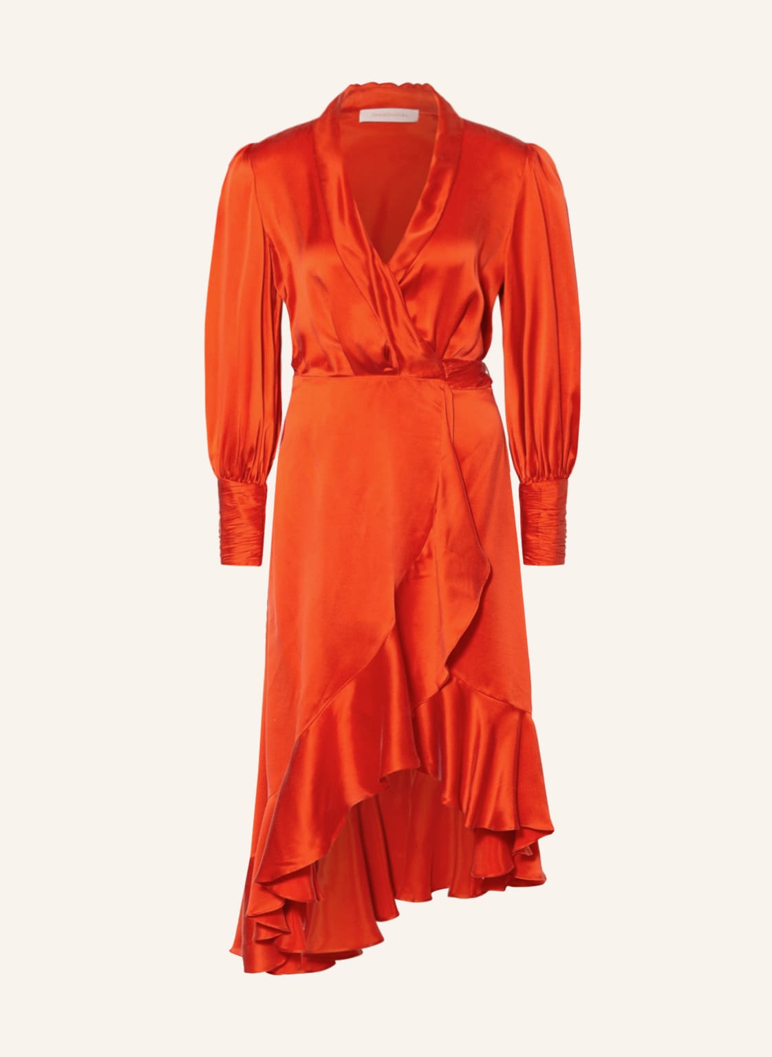 Image of Zimmermann Wickelkleid Aus Seide rot