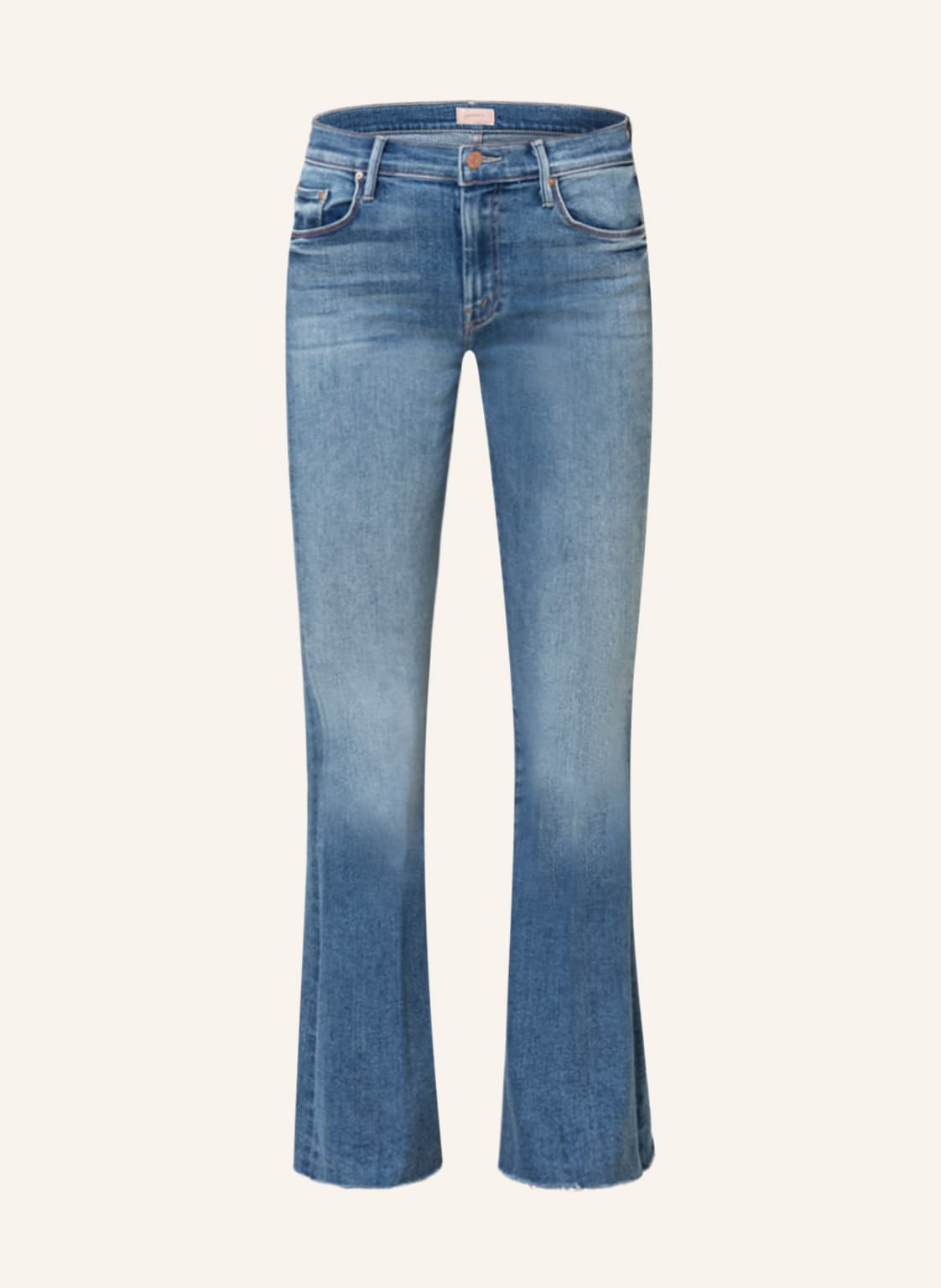 Image of Mother Flared Jeans The Weekender Fray blau
