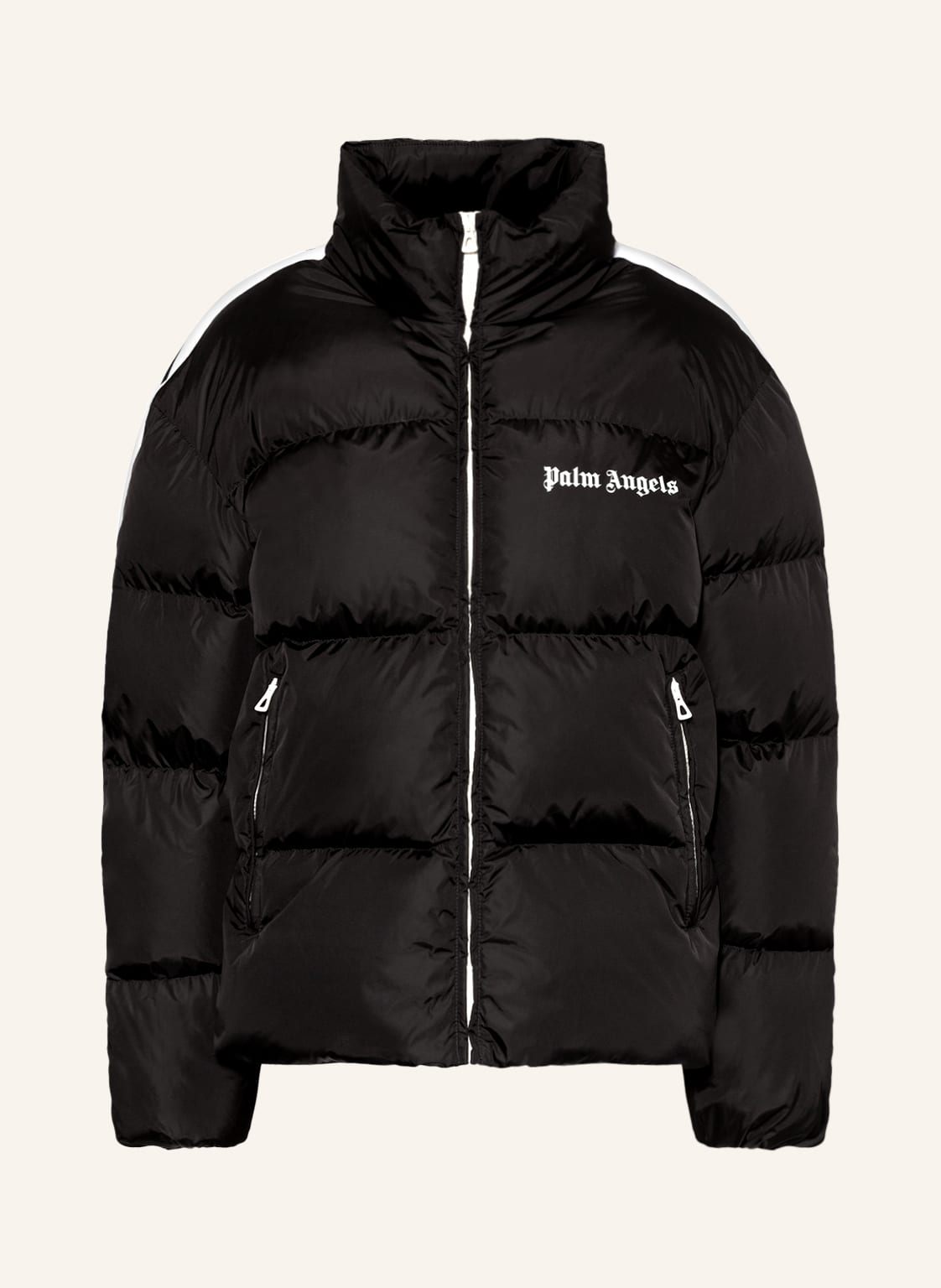 Image of Palm Angels Daunenjacke Mit Galonstreifen schwarz