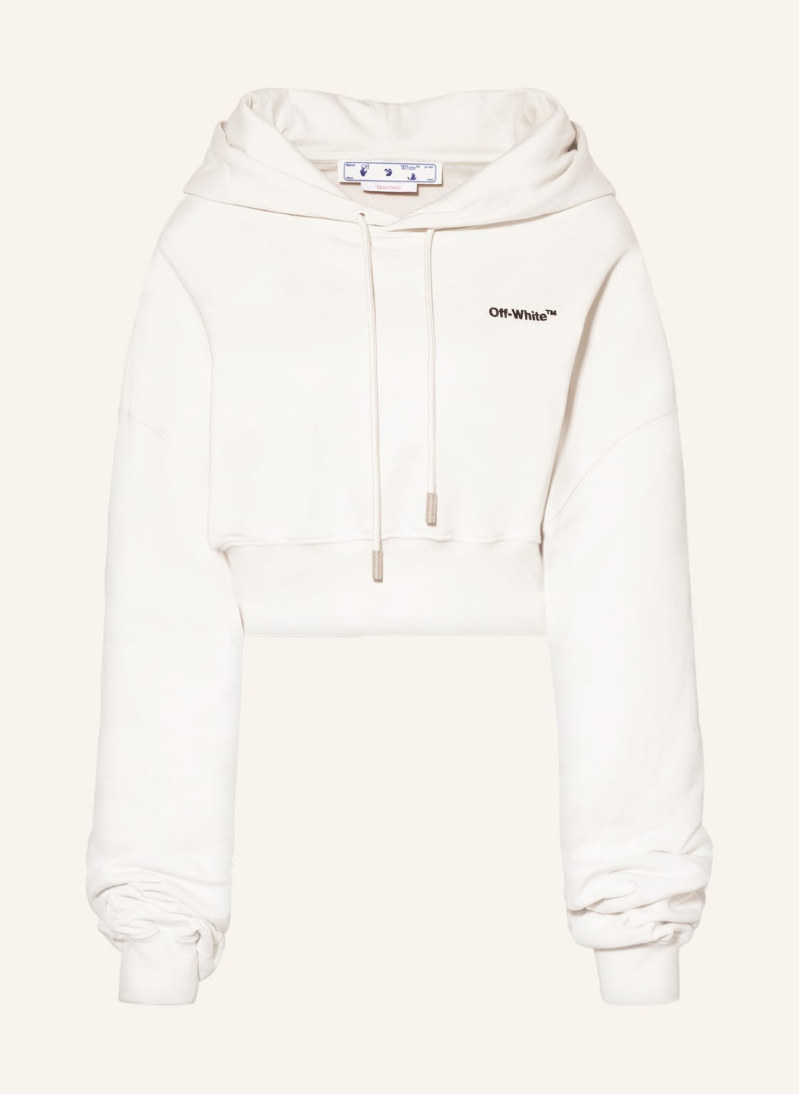 Image of Off-White Cropped-Hoodie weiss