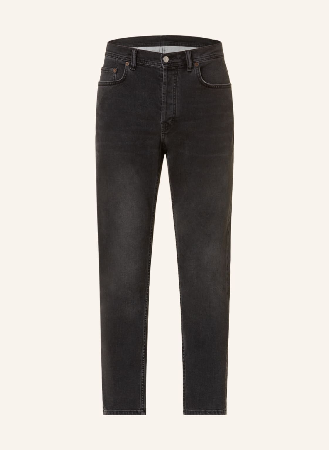 Image of Acne Studios Jeans Slim Fit Mit Verkürzter Beinlänge schwarz