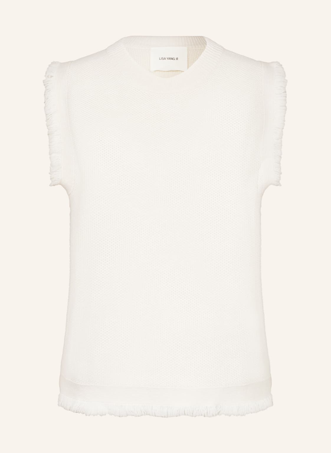 Image of Lisa Yang Stricktop Mathilde Aus Cashmere weiss