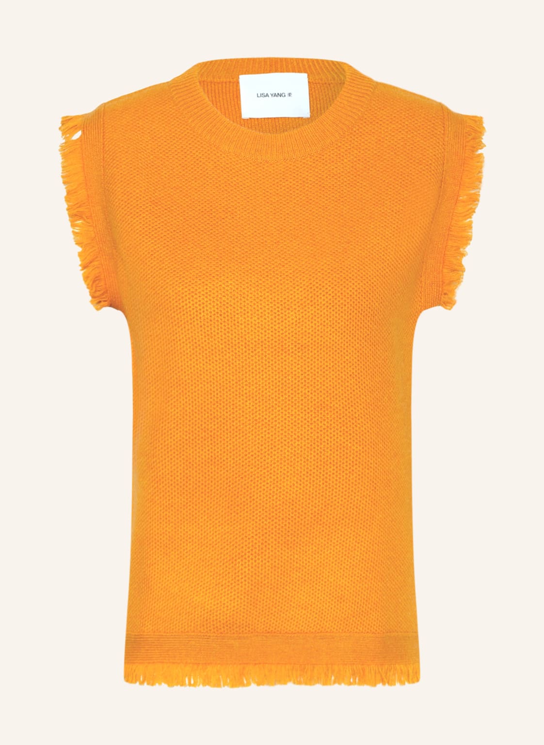Image of Lisa Yang Stricktop Mathilde Aus Cashmere orange