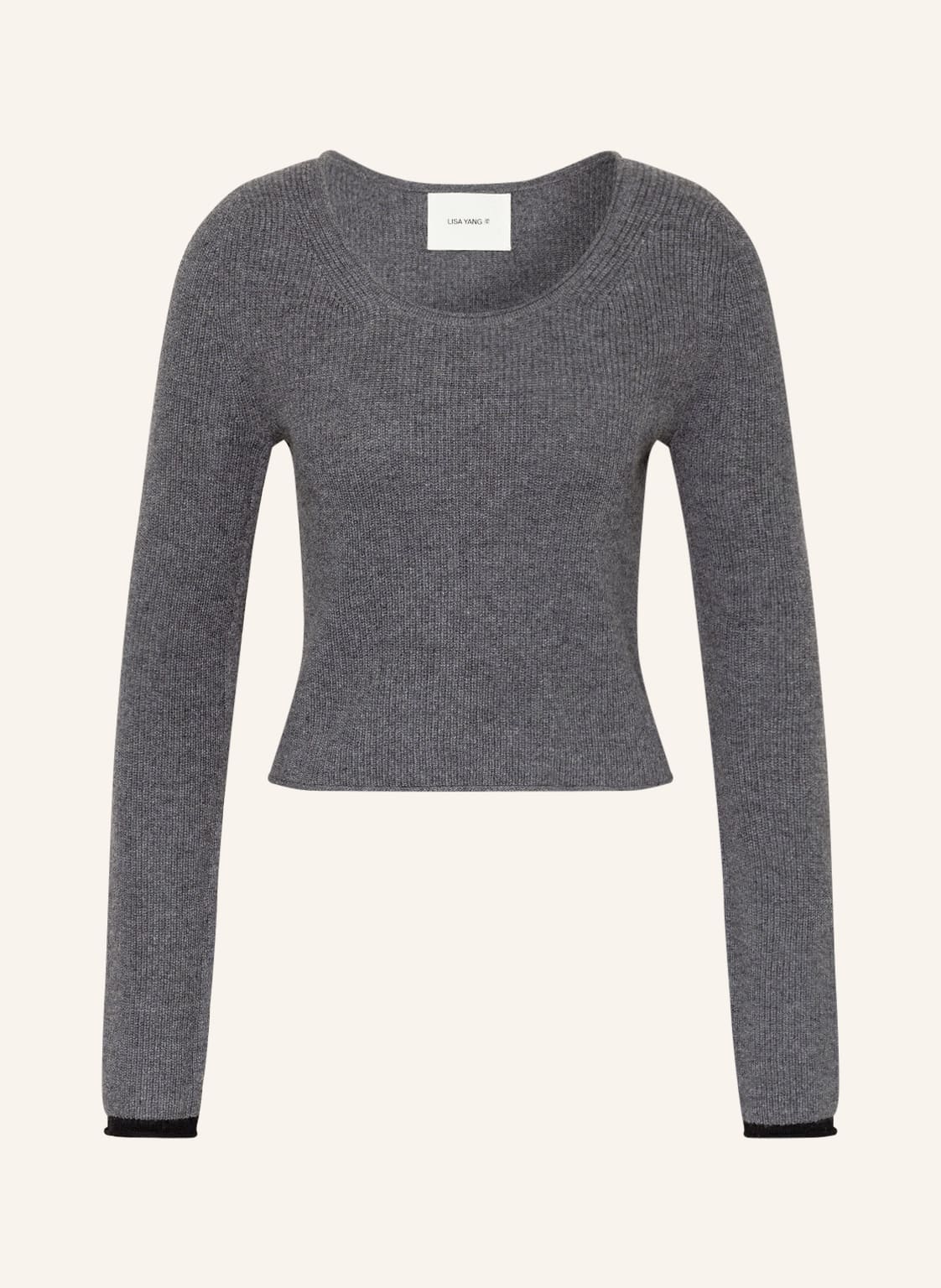 Image of Lisa Yang Cropped-Pullover Zola Aus Cashmere grau