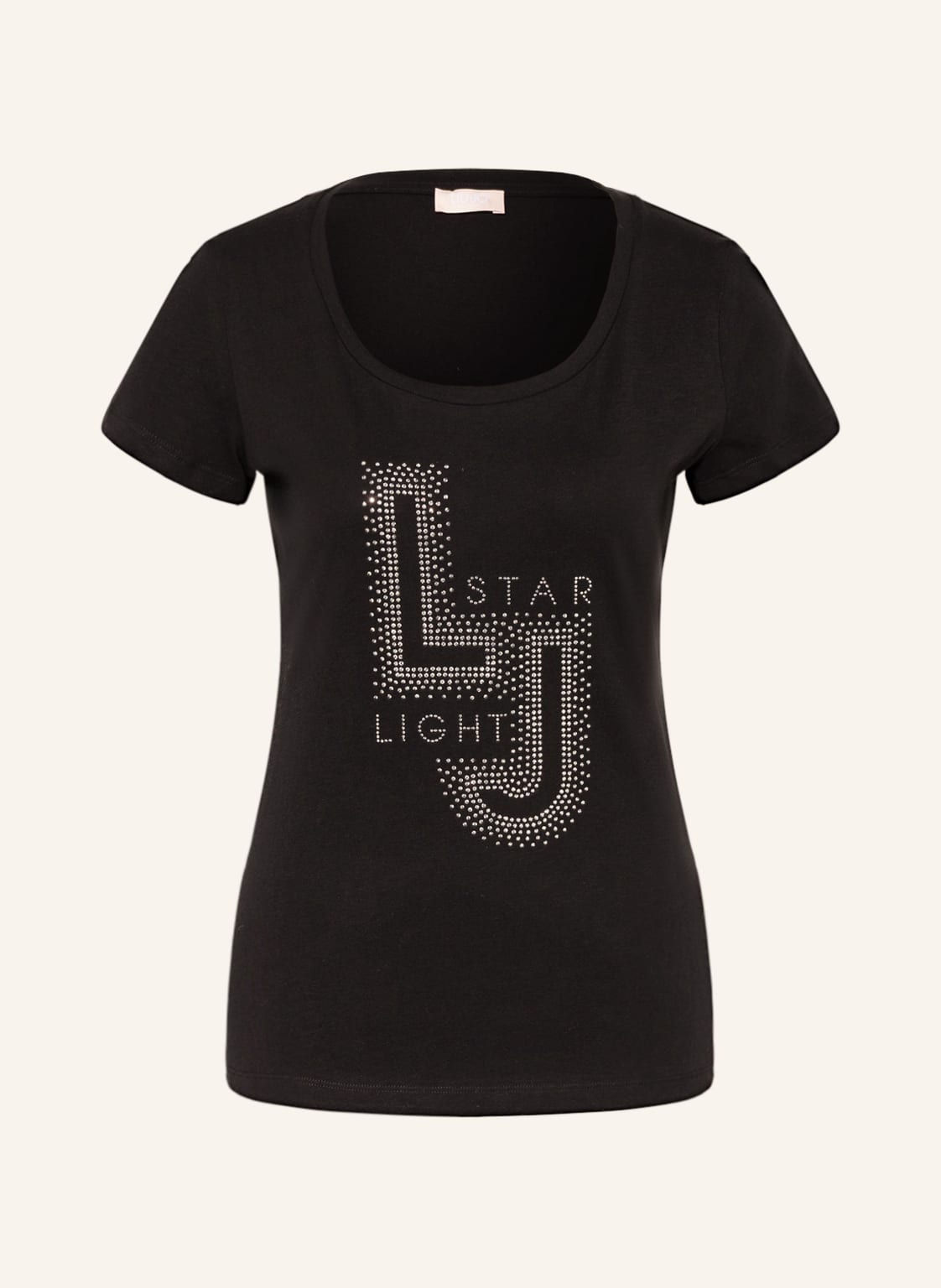 Image of Liu Jo T-Shirt Mit Schmucksteinen schwarz
