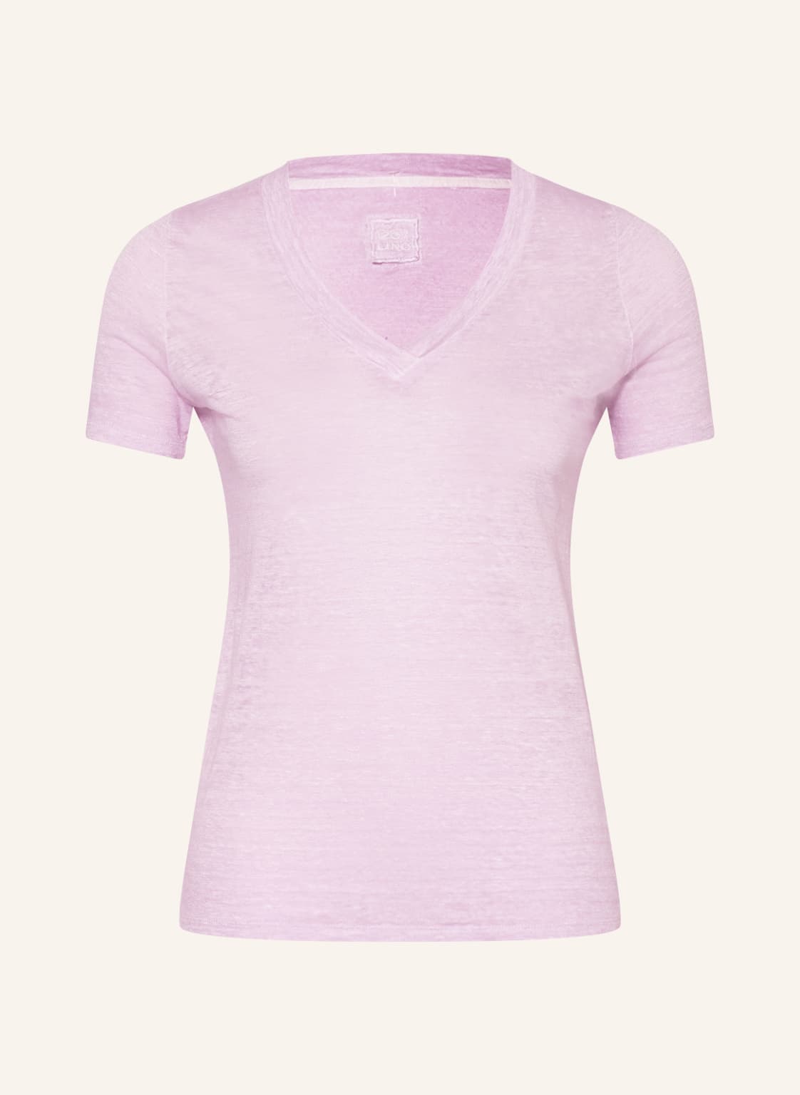 Image of 120%Lino T-Shirt Aus Leinen rosa