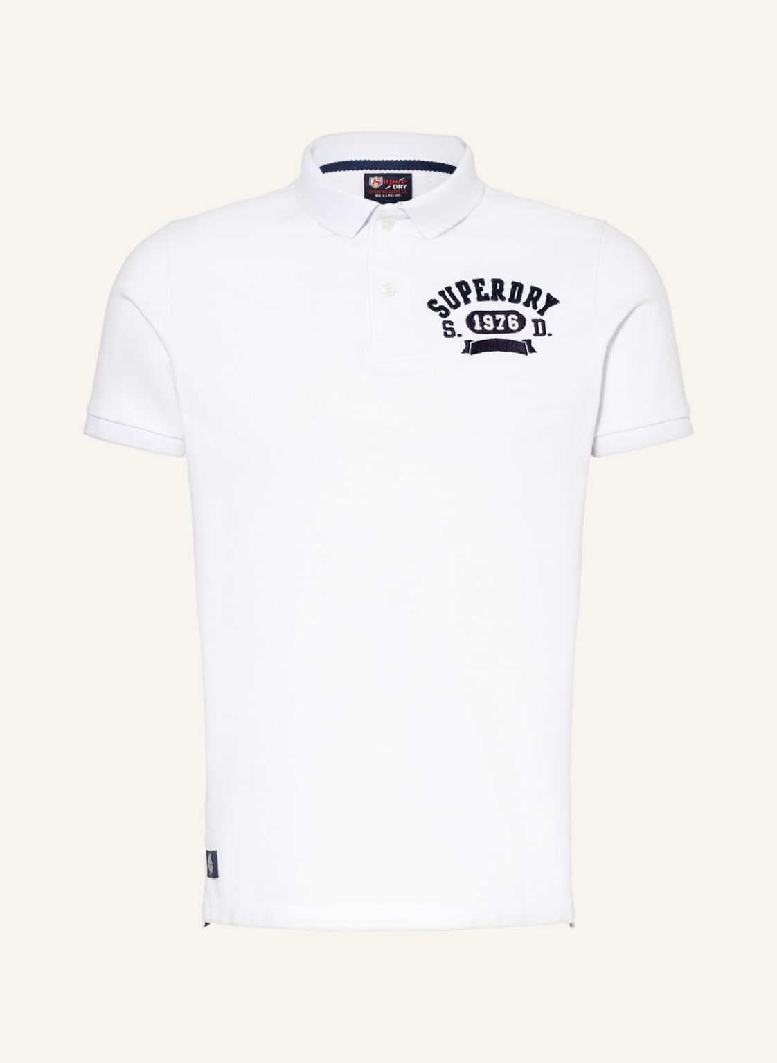 Image of Superdry Piqué-Poloshirt weiss