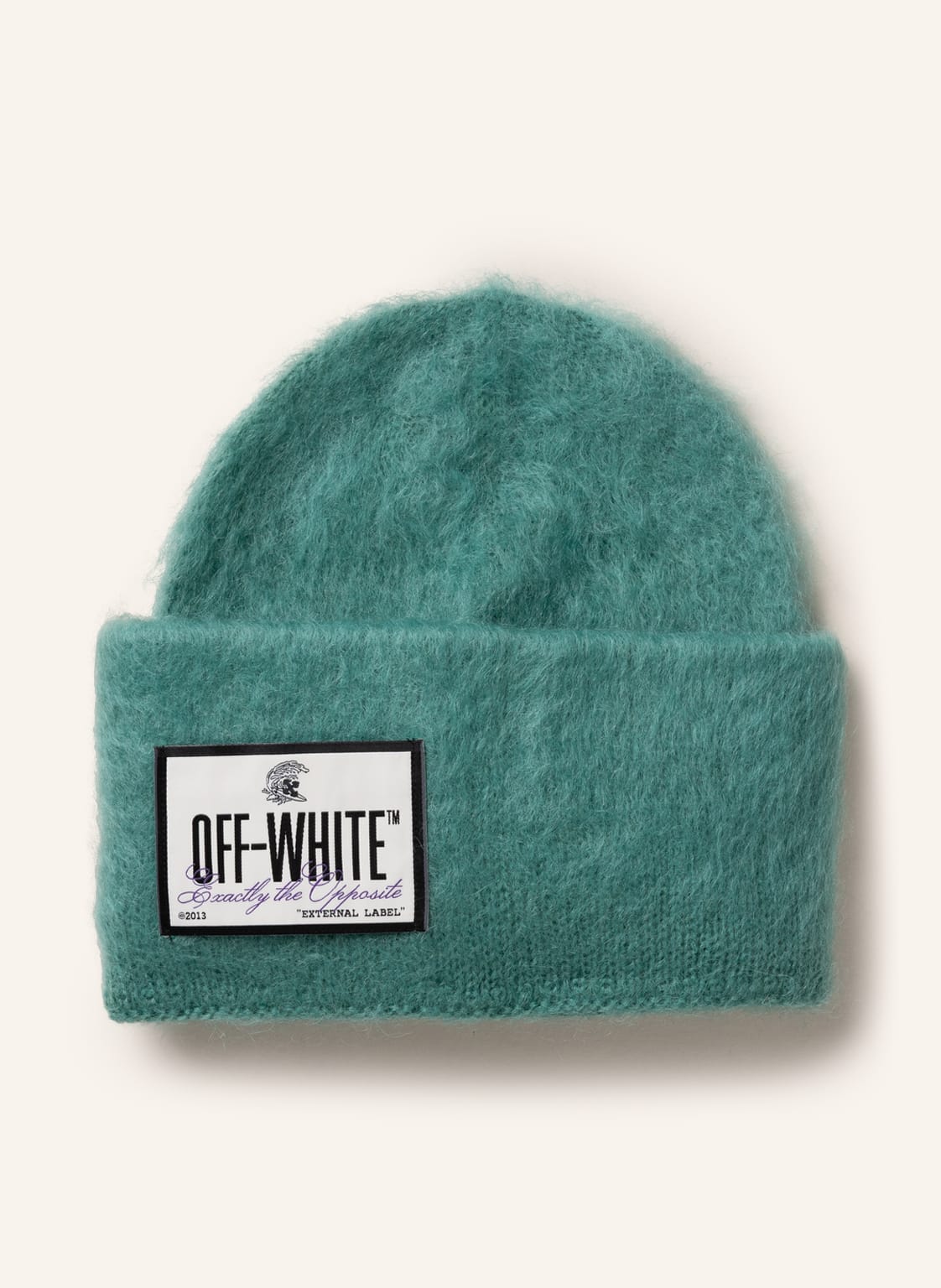 Image of Off-White Mütze Mit Mohair blau