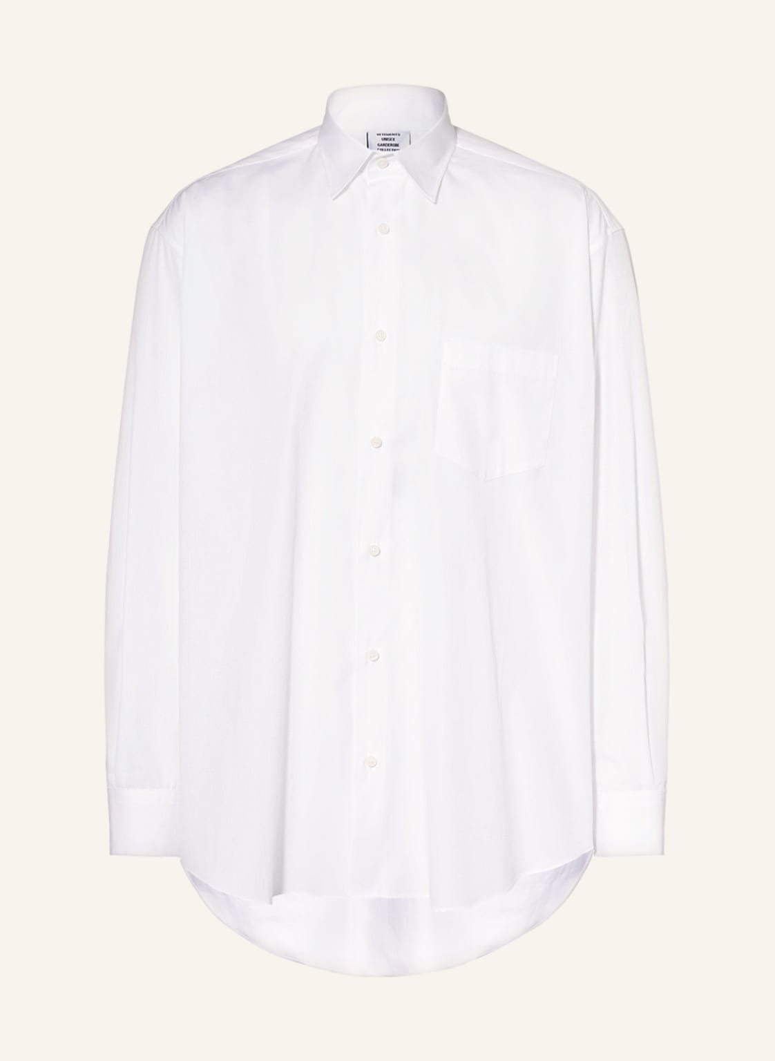 Image of Vetements Oversized-Hemd Comfort Fit weiss