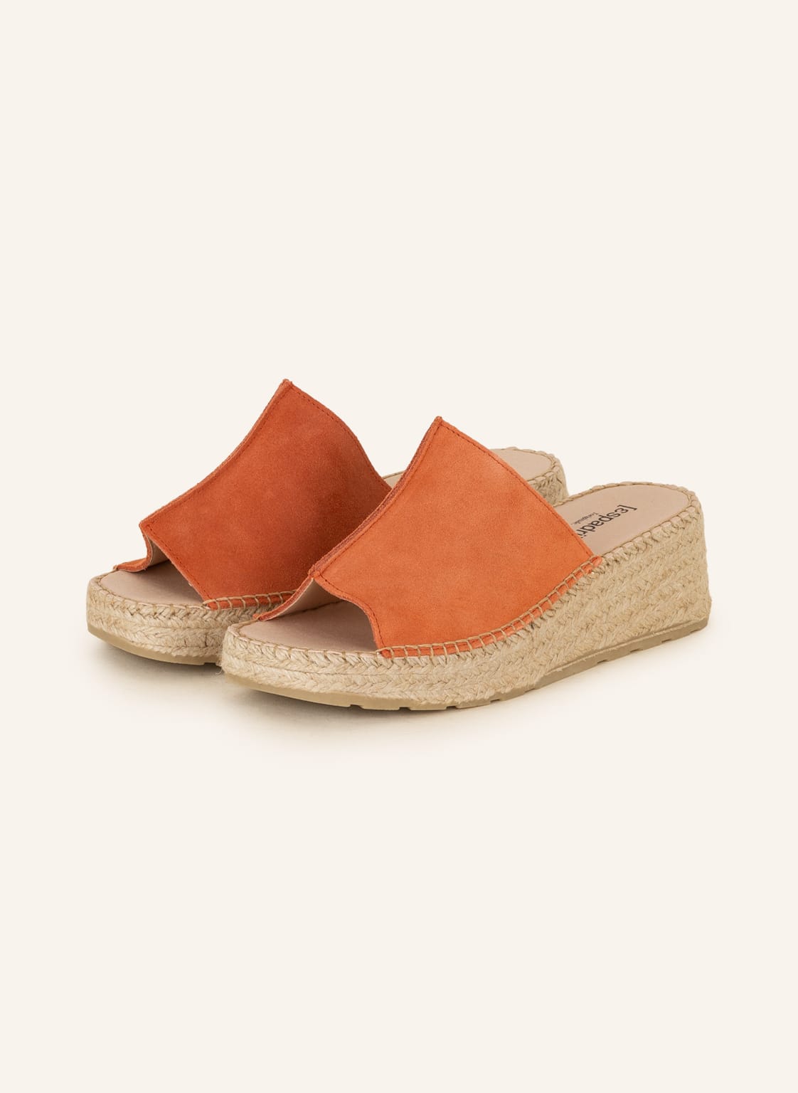 Image of Espadrij L'originale Plateau-Mules orange