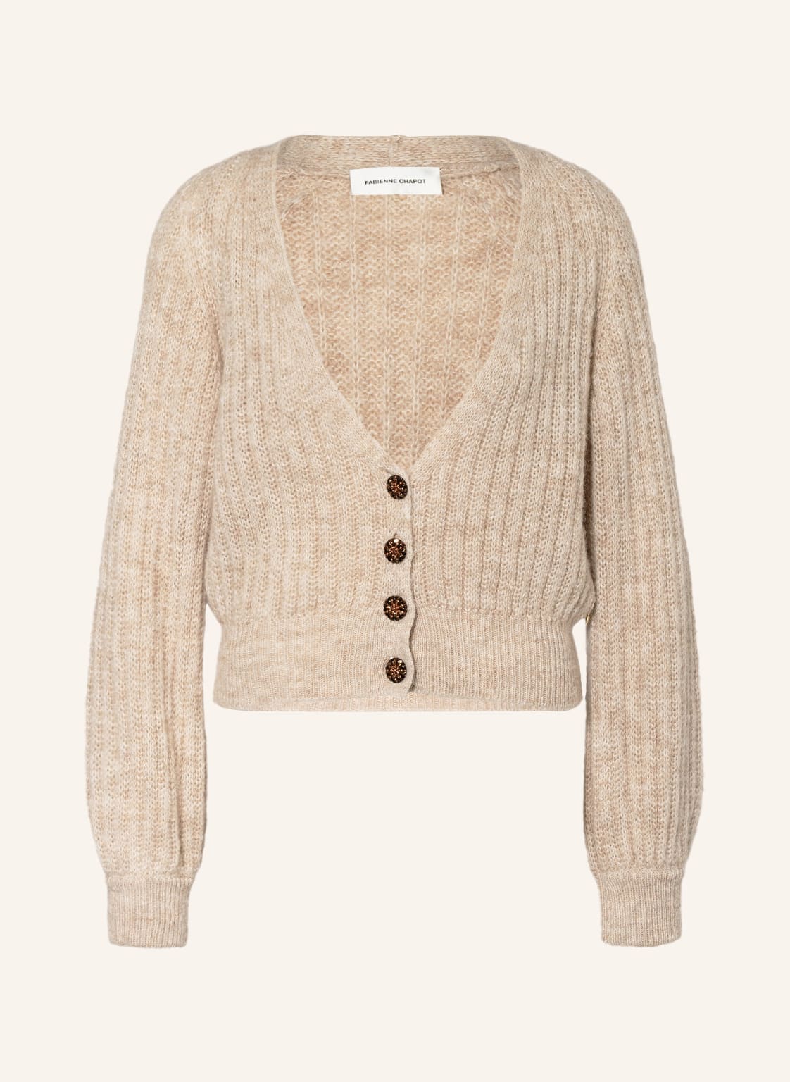 Image of Fabienne Chapot Strickjacke Mit Alpaka beige