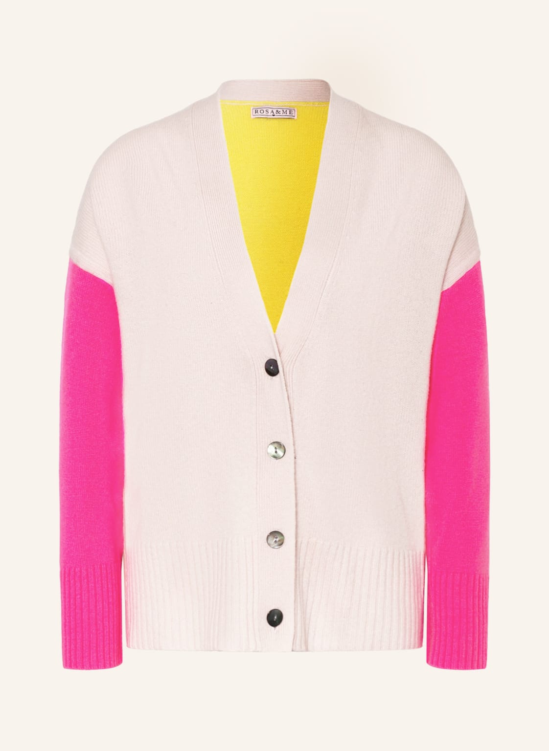 Image of Rosa & Me Strickjacke Fiona Aus Cashmere rosa