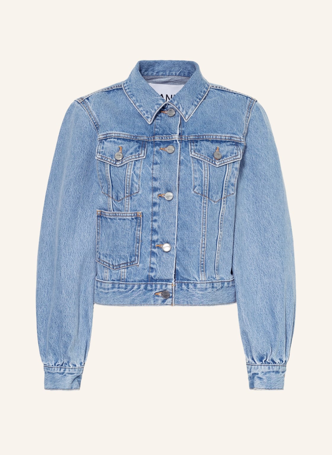 Image of Ganni Jeansjacke blau