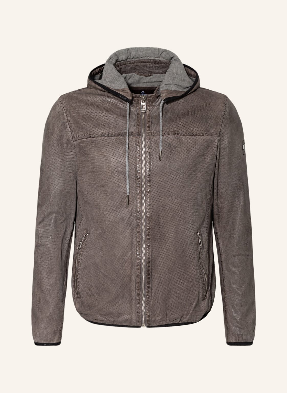 Image of Milestone Lederjacke Ms-Tiago grau