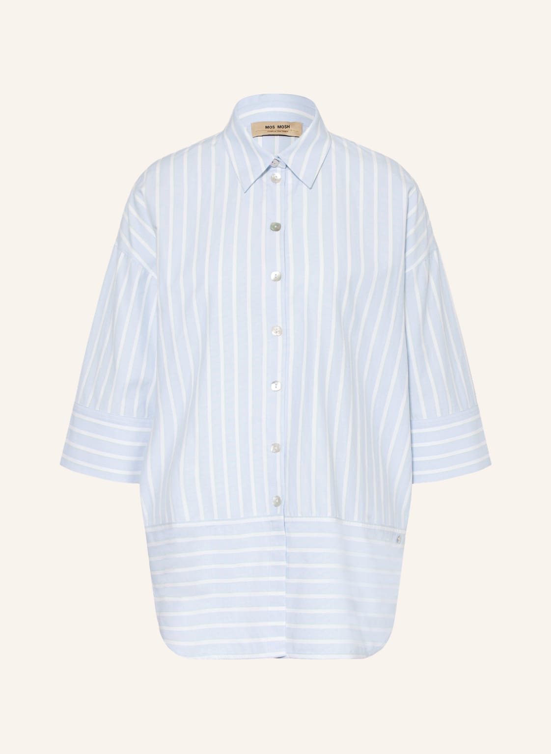 Image of Mos Mosh Hemdbluse Kristy Mit 3/4-Arm blau