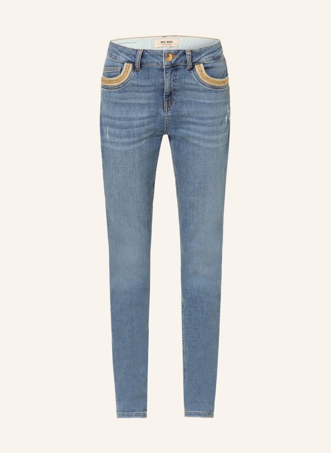 Image of Mos Mosh Boyfriend Jeans Bradford Mit Nieten blau