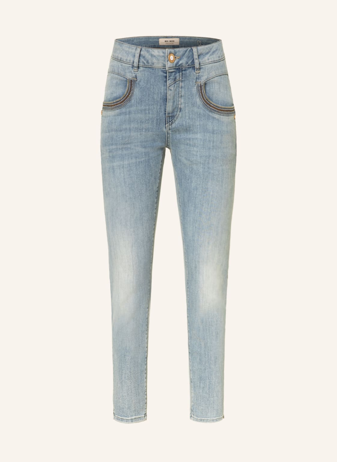 Image of Mos Mosh 7/8-Jeans Naomi Mit Glitzergarn blau