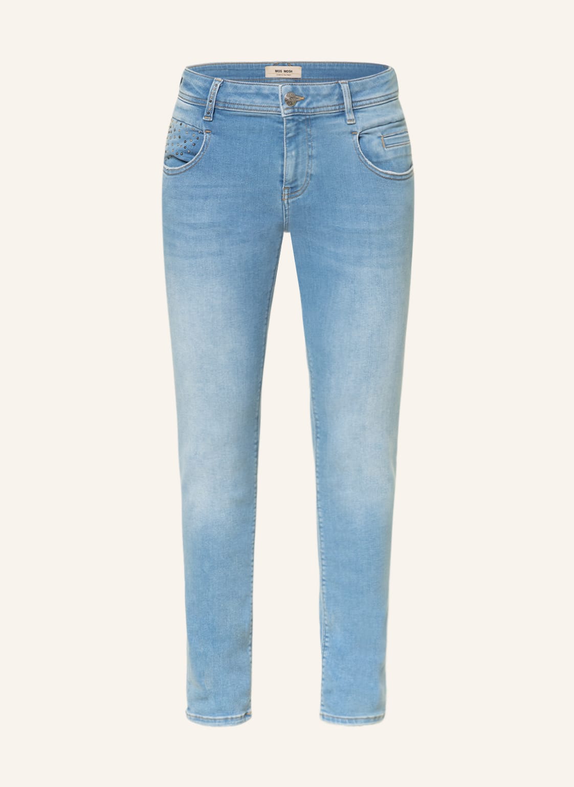 Image of Mos Mosh Skinny Jeans Nelly Mit Nieten blau