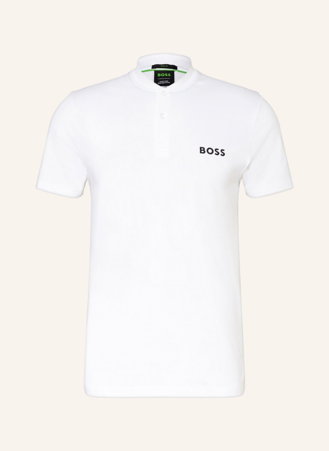 Image of Boss Funktions-Poloshirt Pariq Slim Fit weiss