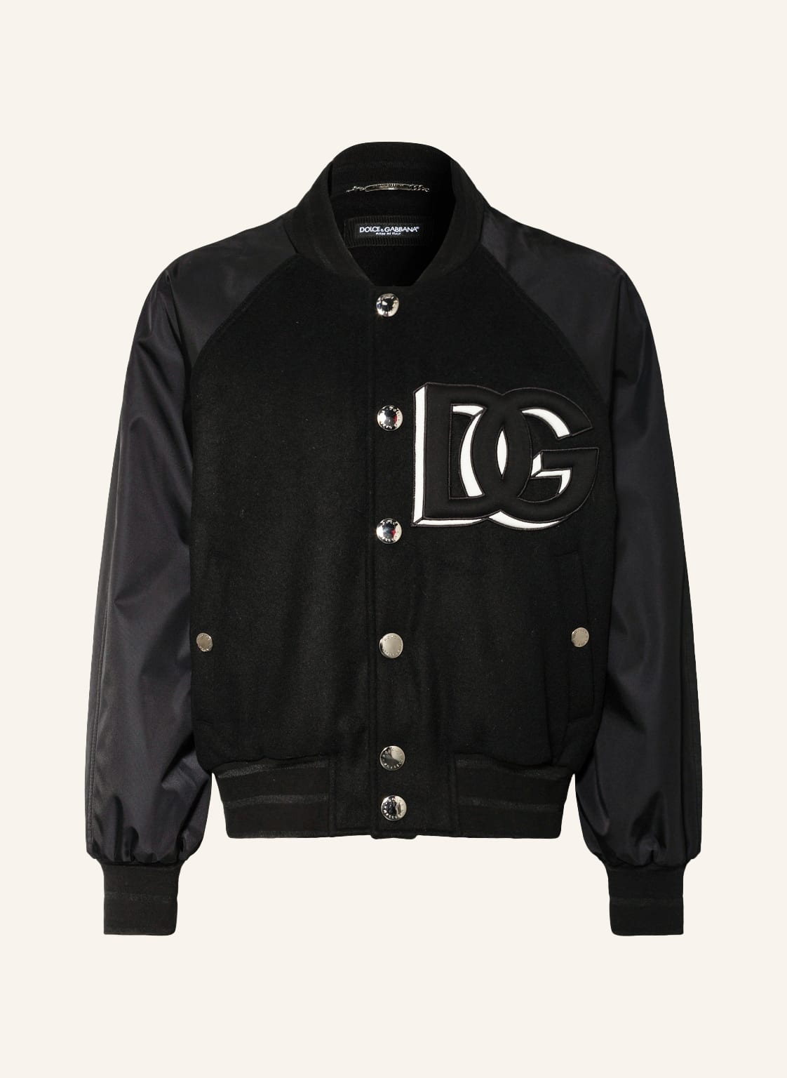 Image of Dolce & Gabbana Blouson Im Materialmix schwarz