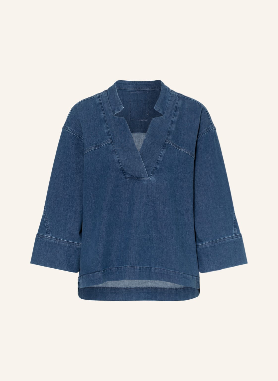 Image of Mos Mosh Blusenshirt Emma Aus Jeans blau
