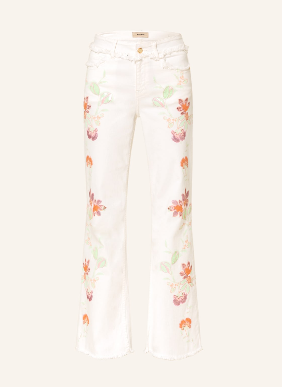 Image of Mos Mosh Flared Jeans Anni Mit Pailletten weiss