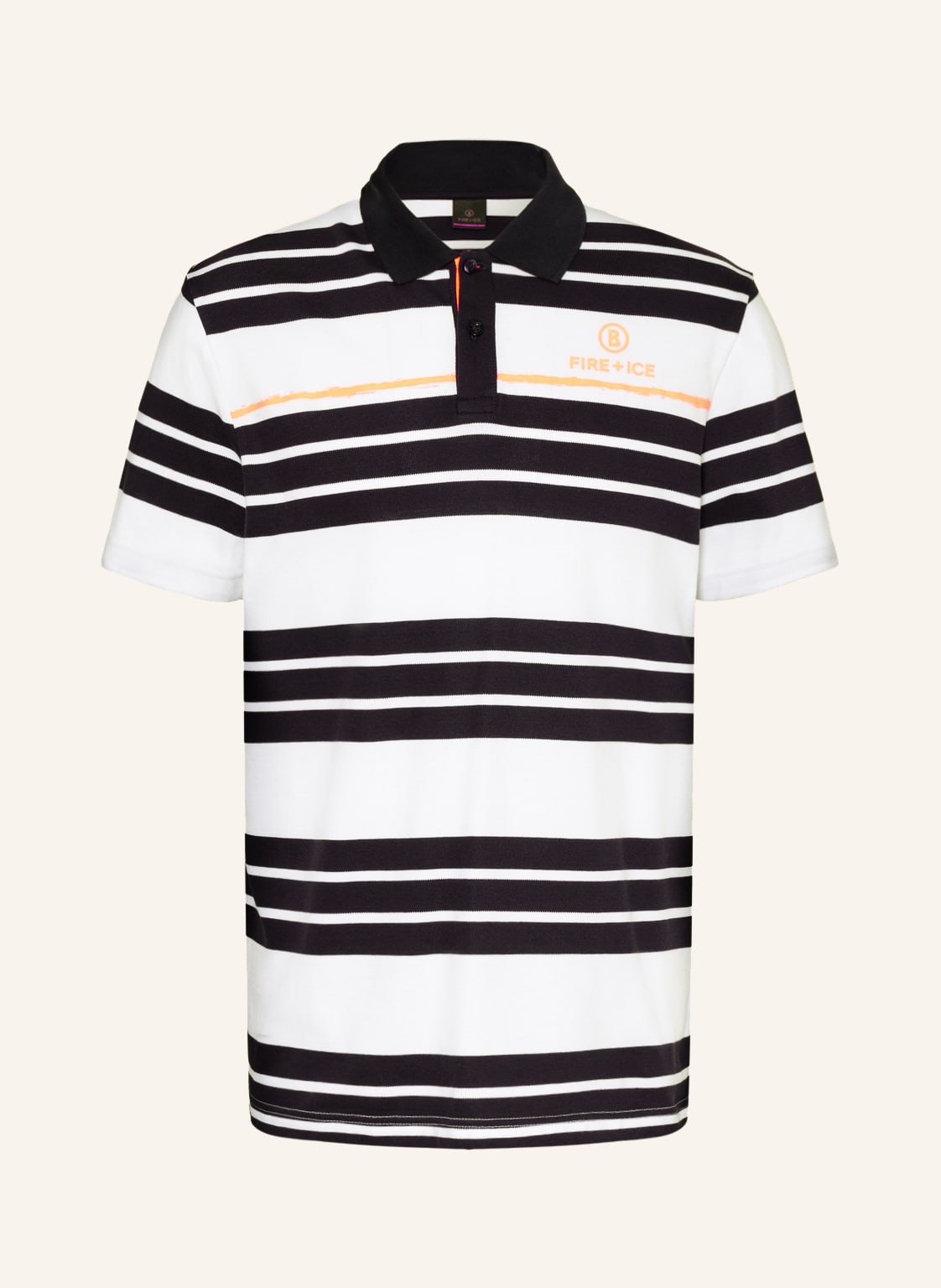 Image of Fire+Ice Piqué-Poloshirt Ramon 2 schwarz