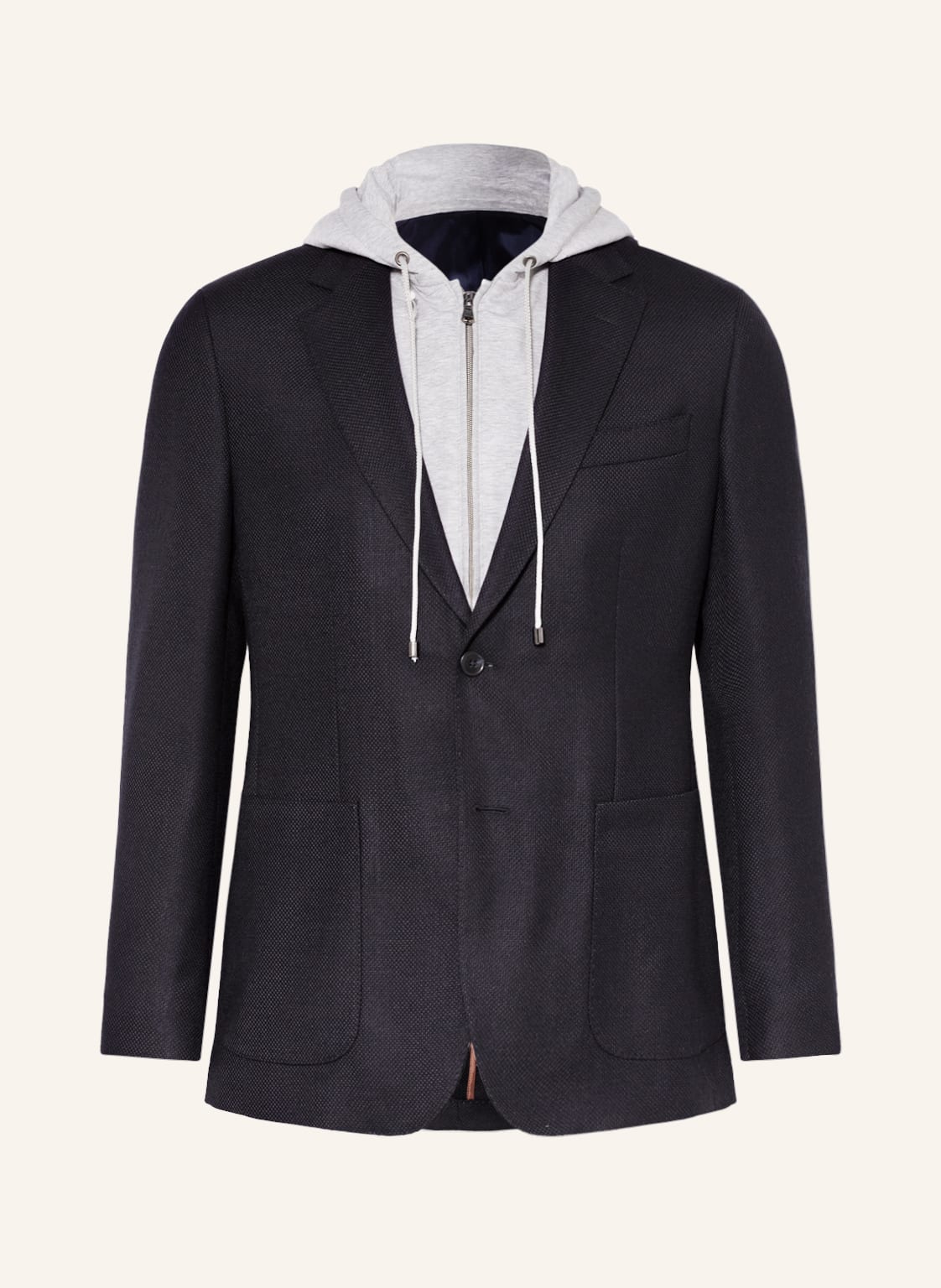 Image of Hackett London Sakko Regular Fit Im Materialmix Mit Herausnehmbarer Blende blau