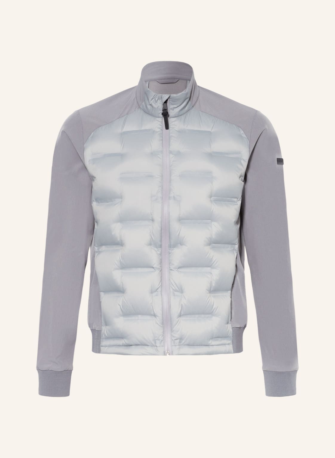 Image of Hackett London Daunenjacke Im Materialmix grau