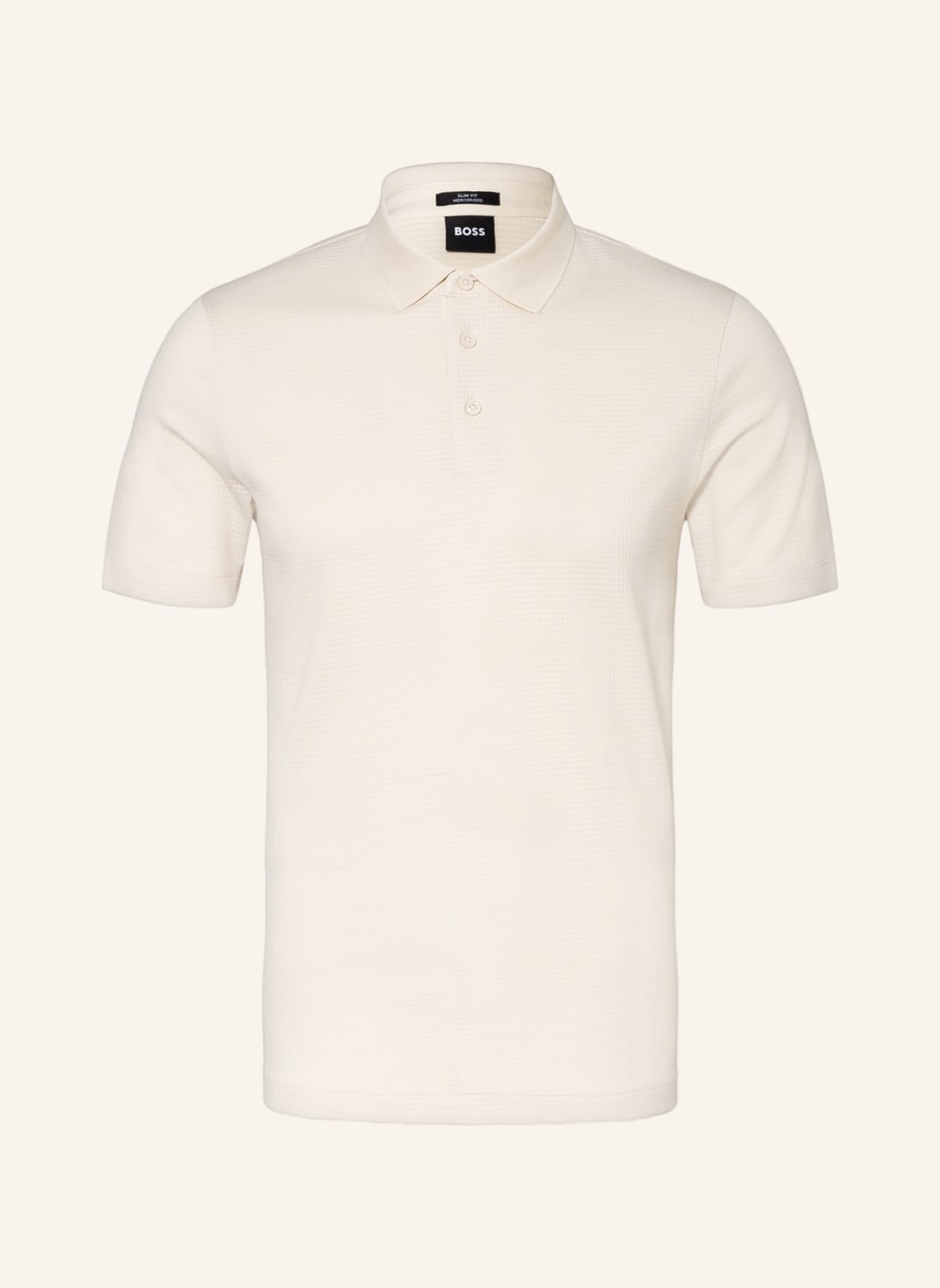 Image of Boss Jersey-Poloshirt Pitton weiss