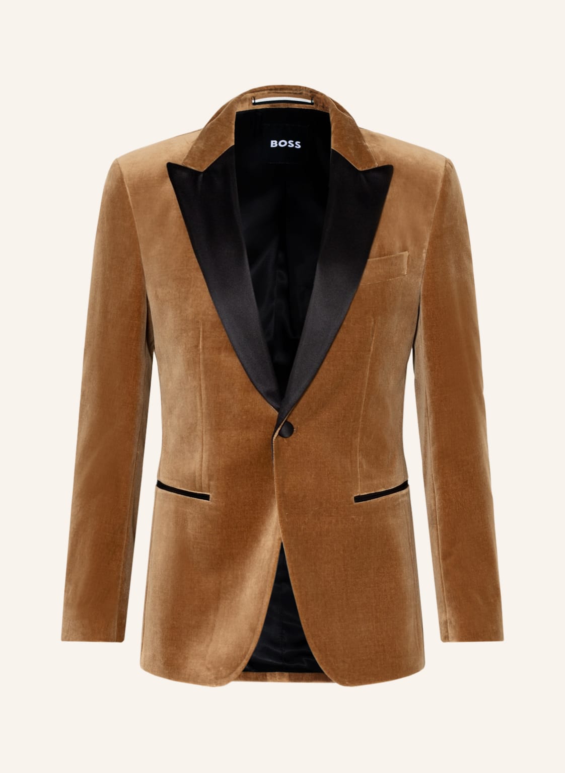 Image of Boss Smoking-Sakko Hutson Slim Fit beige