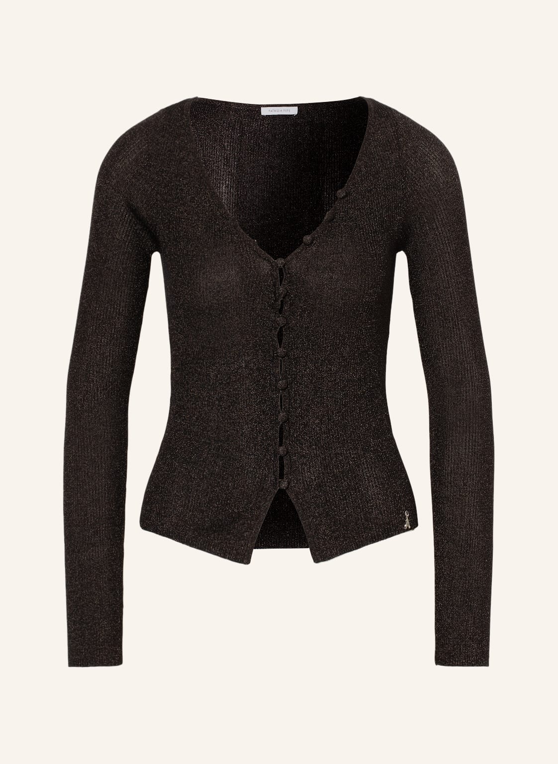 Image of Patrizia Pepe Strickjacke Mit Glitzergarn schwarz