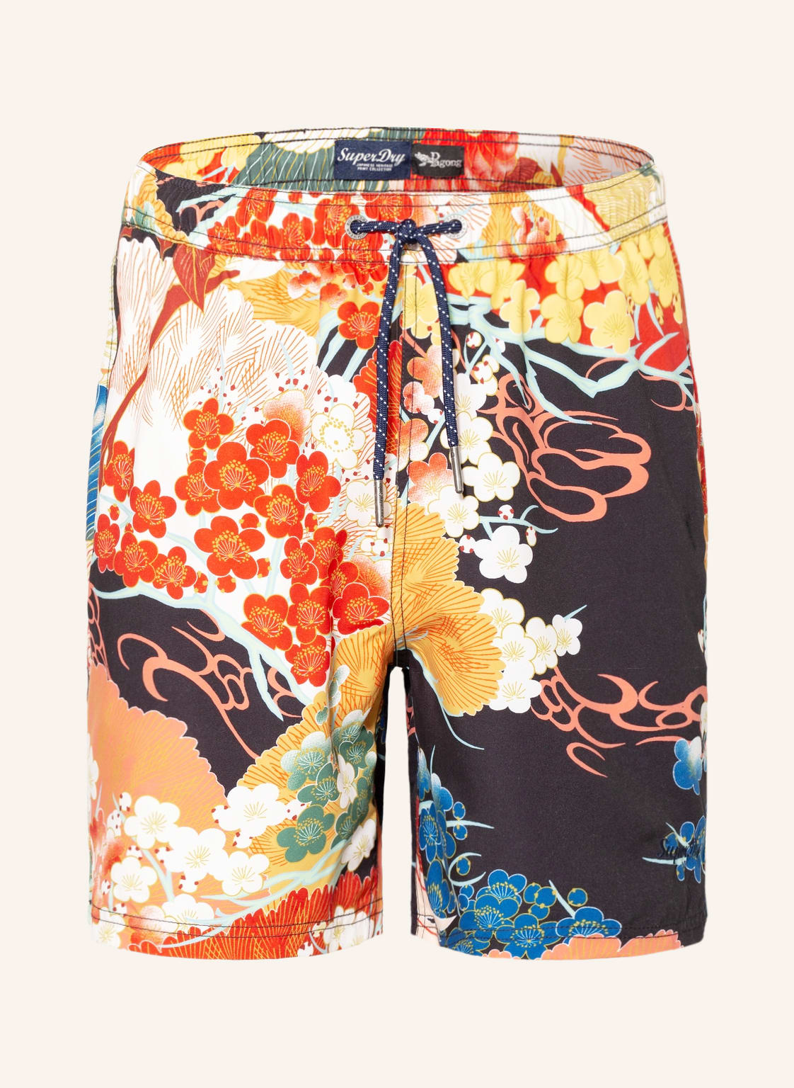 Image of Superdry Badeshorts Vintage Hawaiian rot