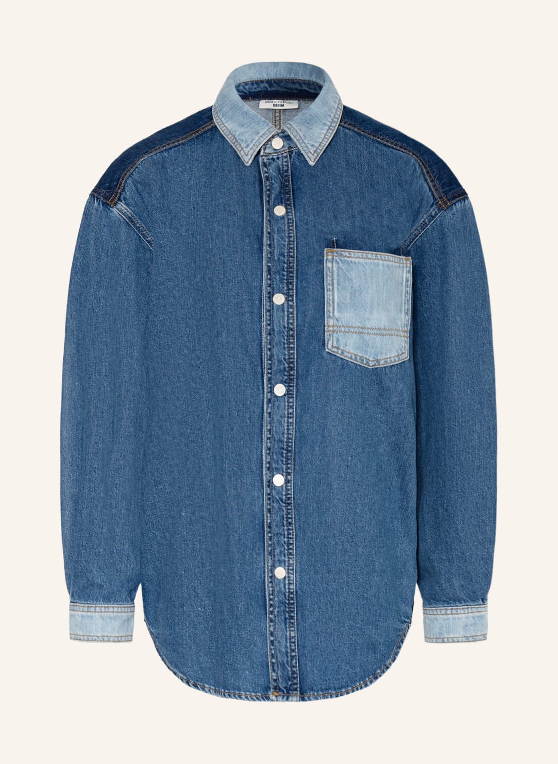 Image of Marc O'polo Denim Jeansbluse blau