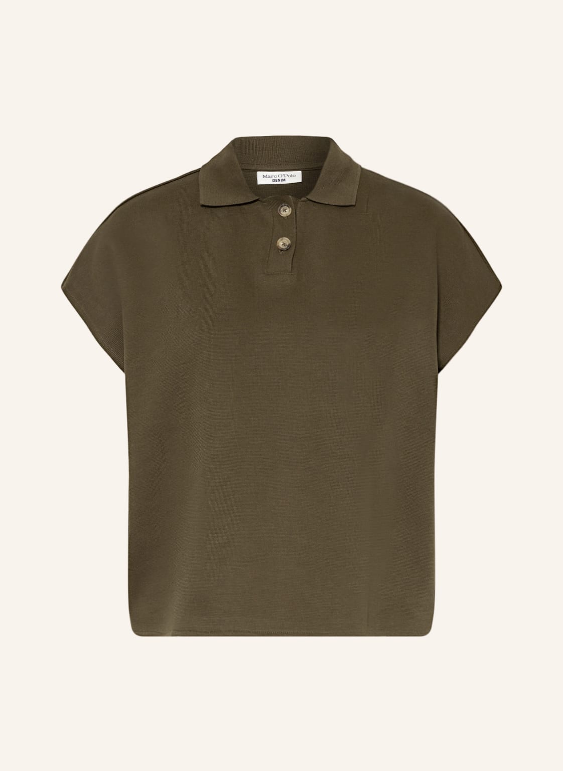 Image of Marc O'polo Denim Strick-Poloshirt gruen