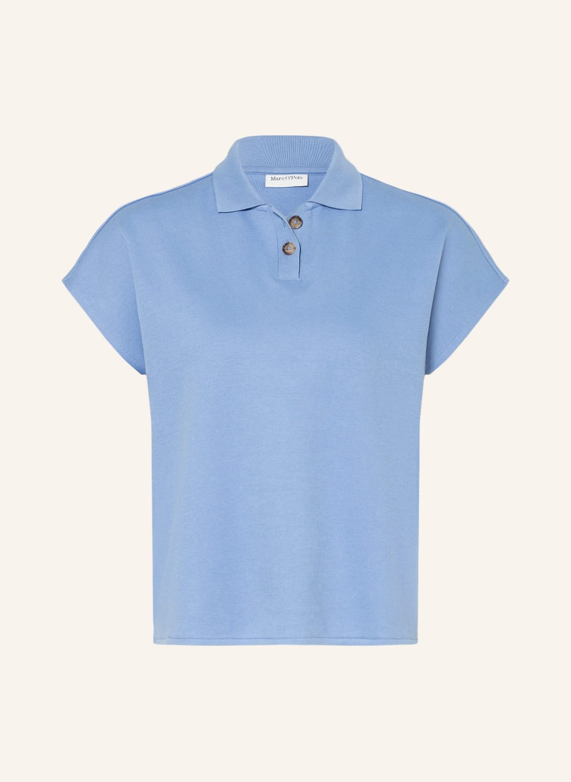 Image of Marc O'polo Denim Strick-Poloshirt blau