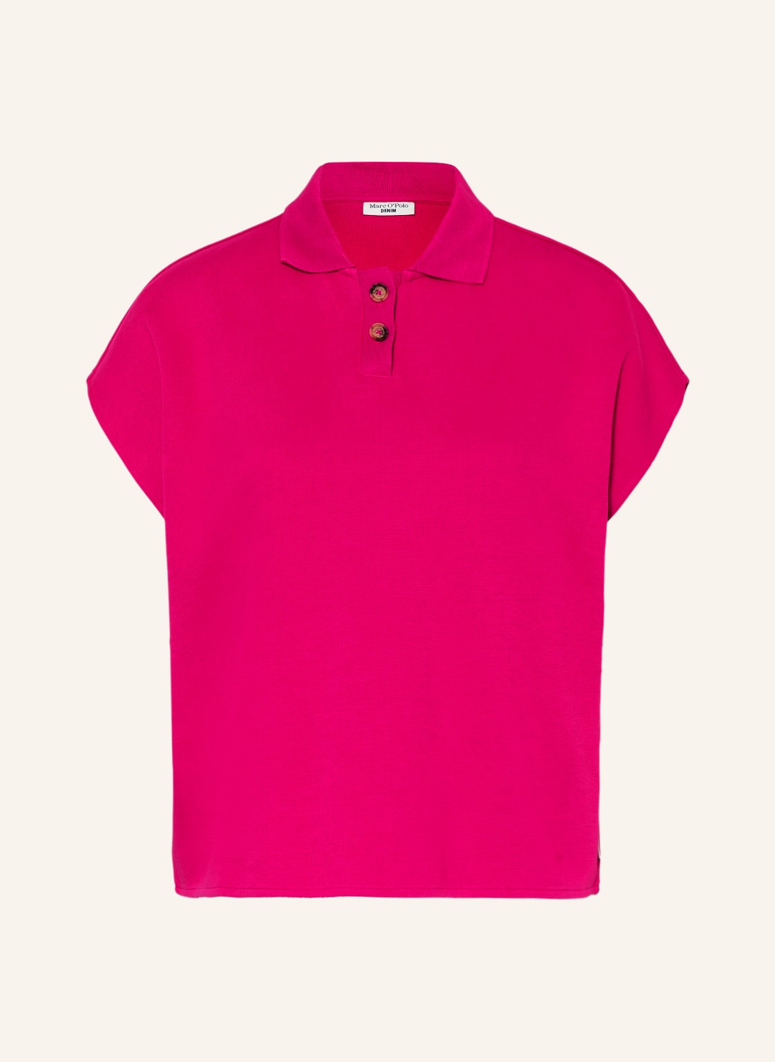 Image of Marc O'polo Denim Strick-Poloshirt pink