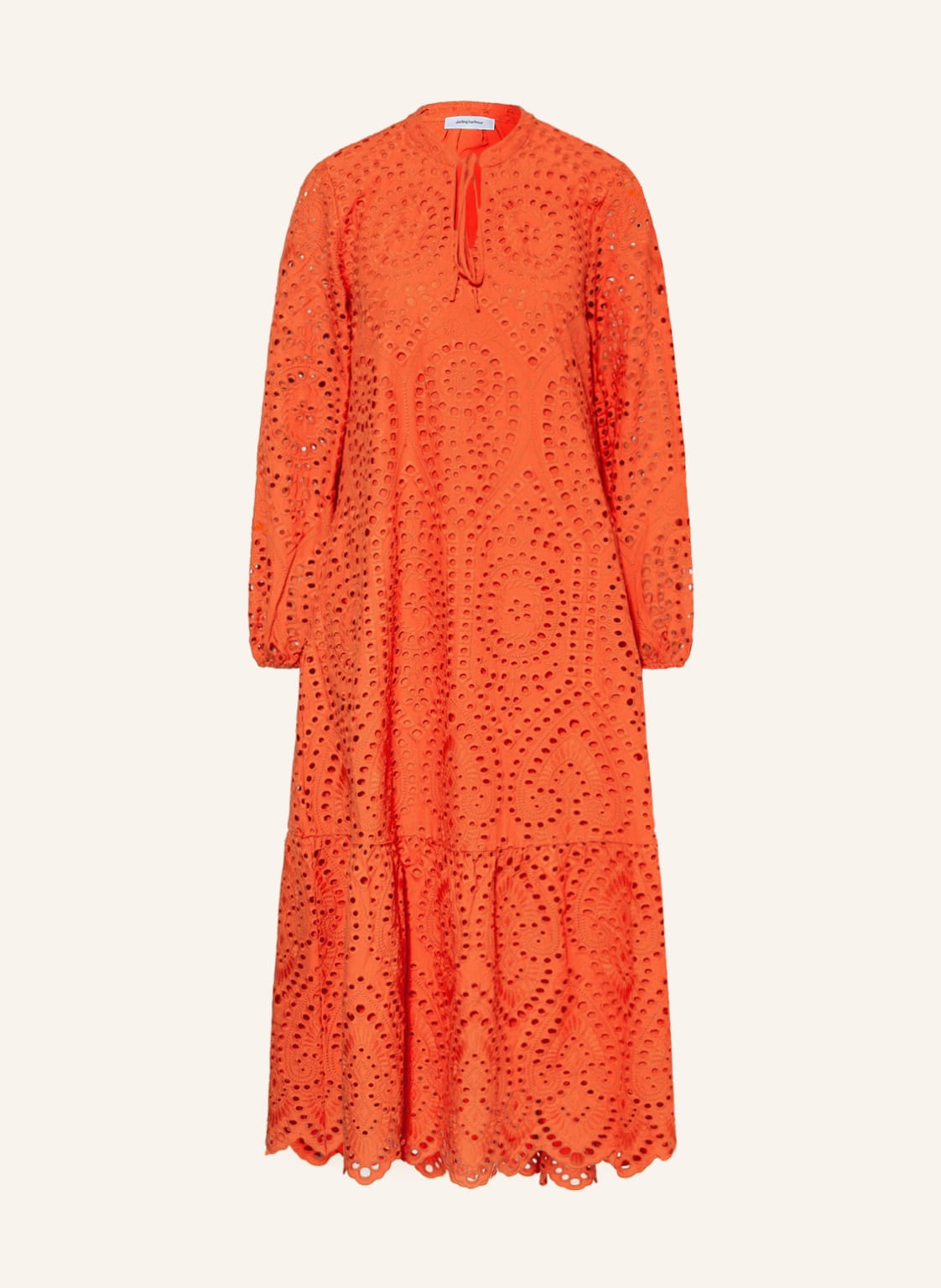 Image of Darling Harbour Kleid Aus Lochspitze orange