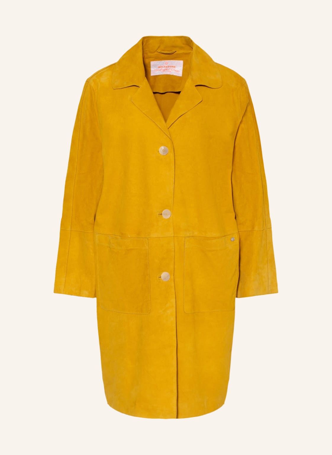 Image of Milestone Ledermantel Mscortina gelb
