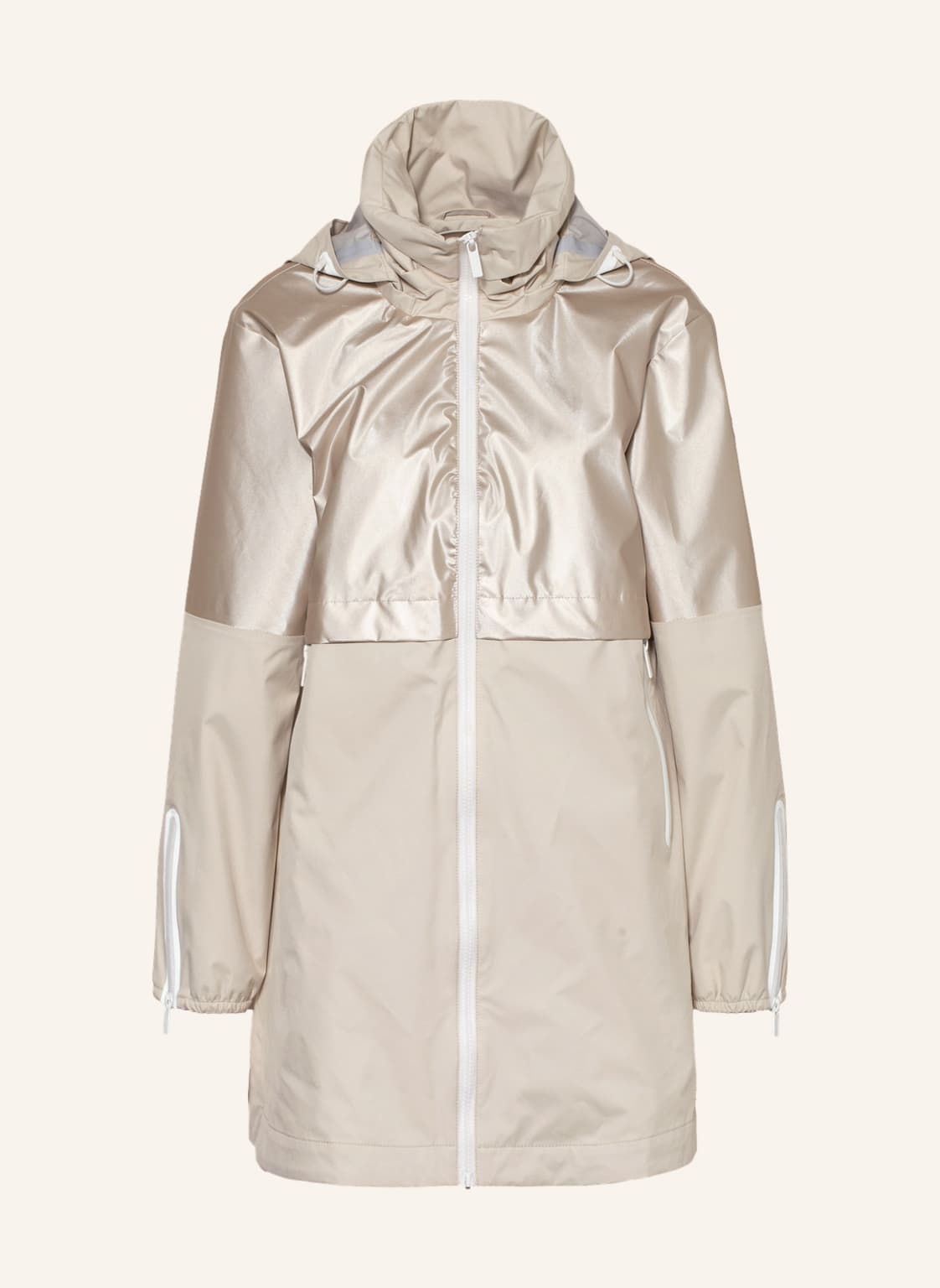 Image of Milestone Parka Msmacy Im Materialmix beige