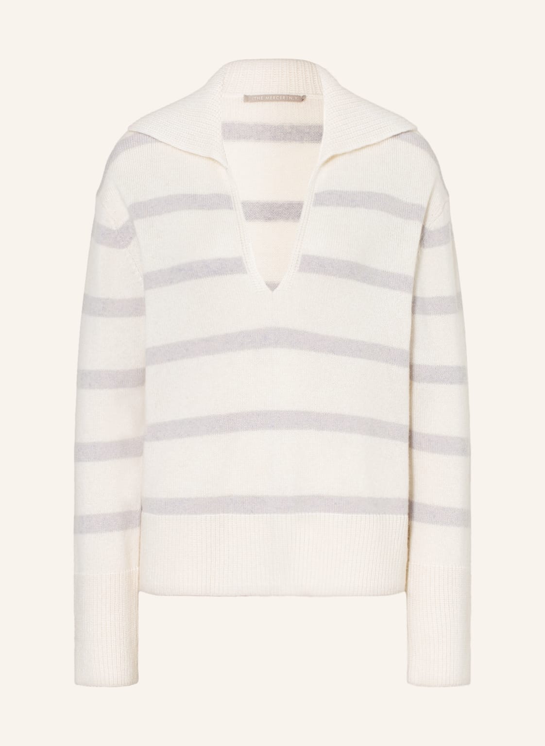 Image of (The Mercer) N.Y. Cashmere-Pullover grau