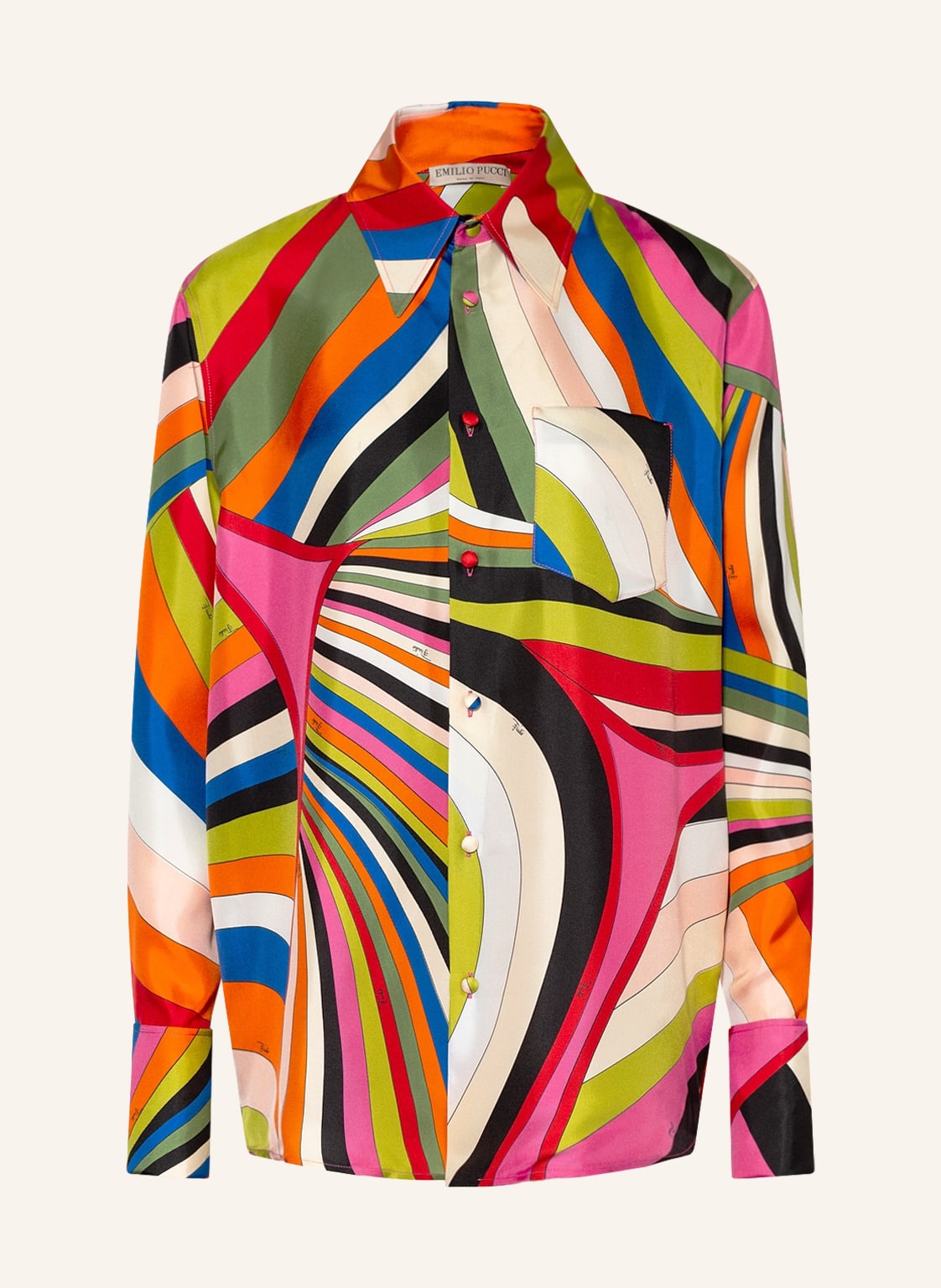 Image of Pucci Hemdbluse Aus Seide blau