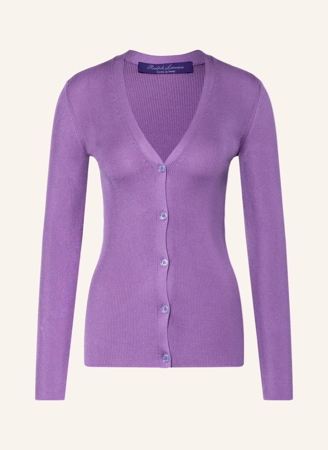 Image of Ralph Lauren Collection Strickjacke Aus Seide violett