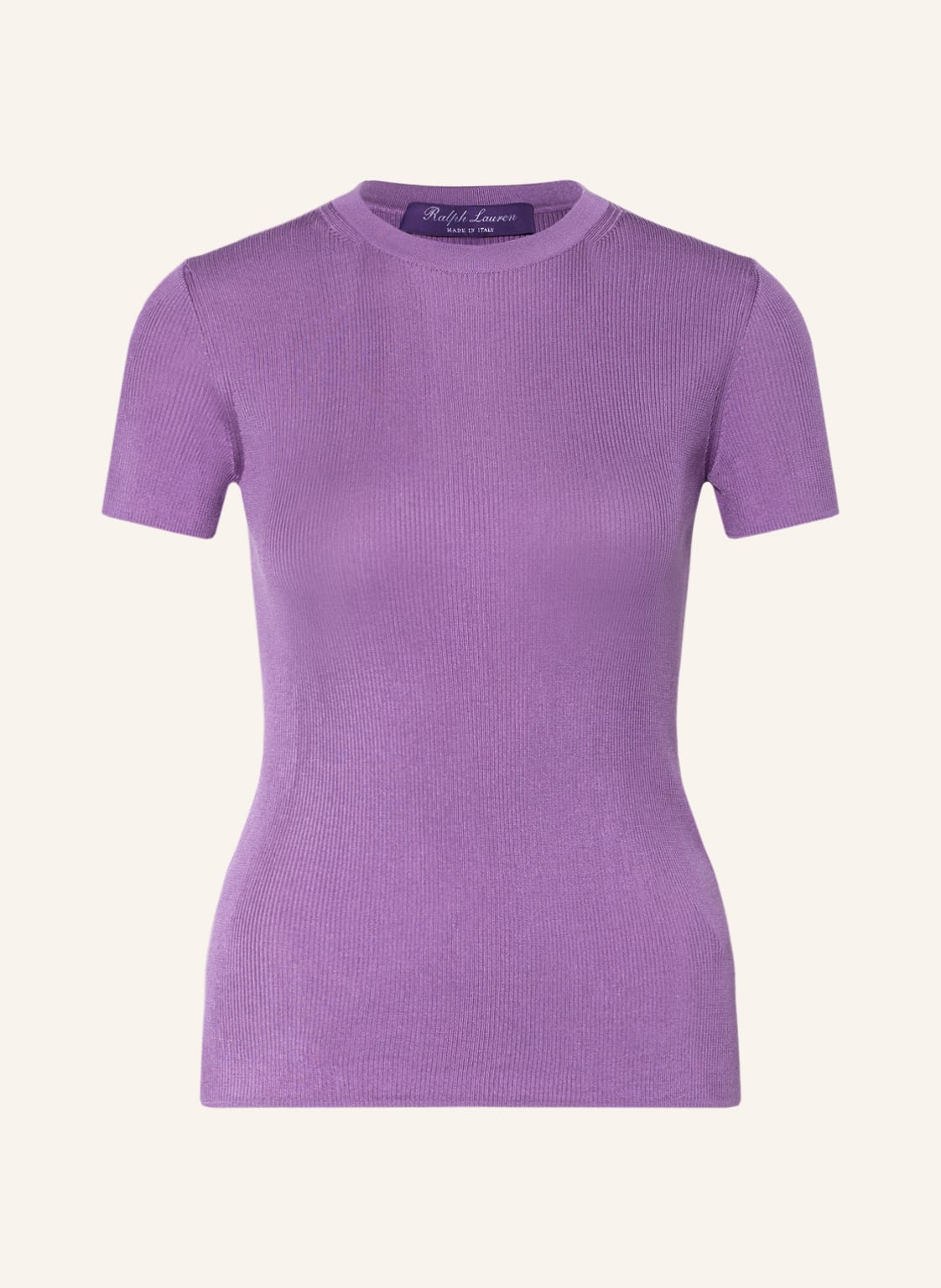 Image of Ralph Lauren Collection T-Shirt Aus Seide violett