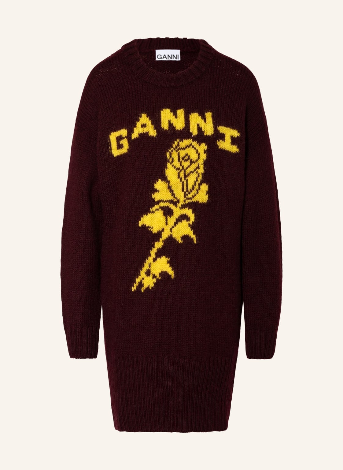 Image of Ganni Strickkleid rot