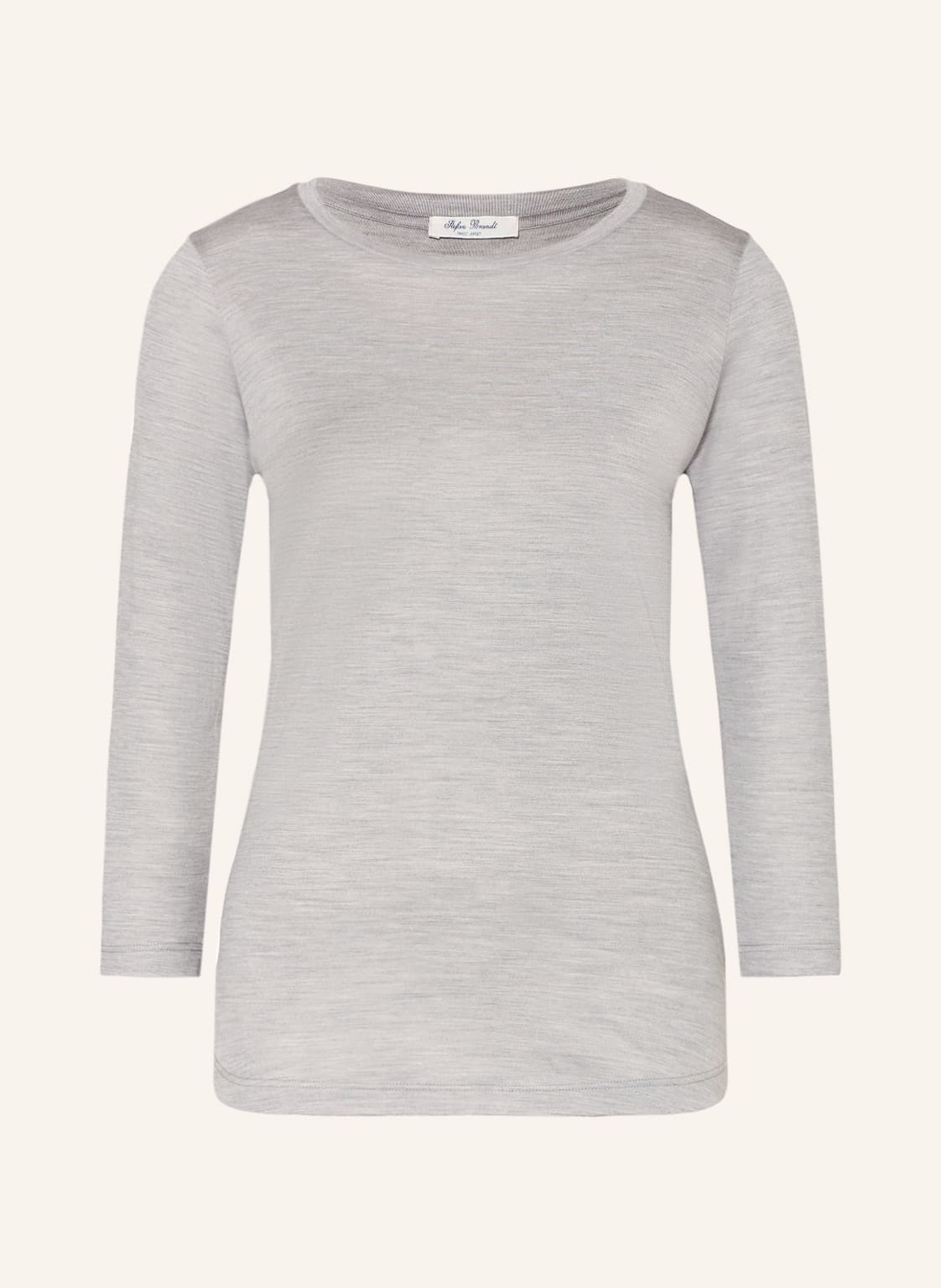 Image of Stefan Brandt Longsleeve Aus Seide grau