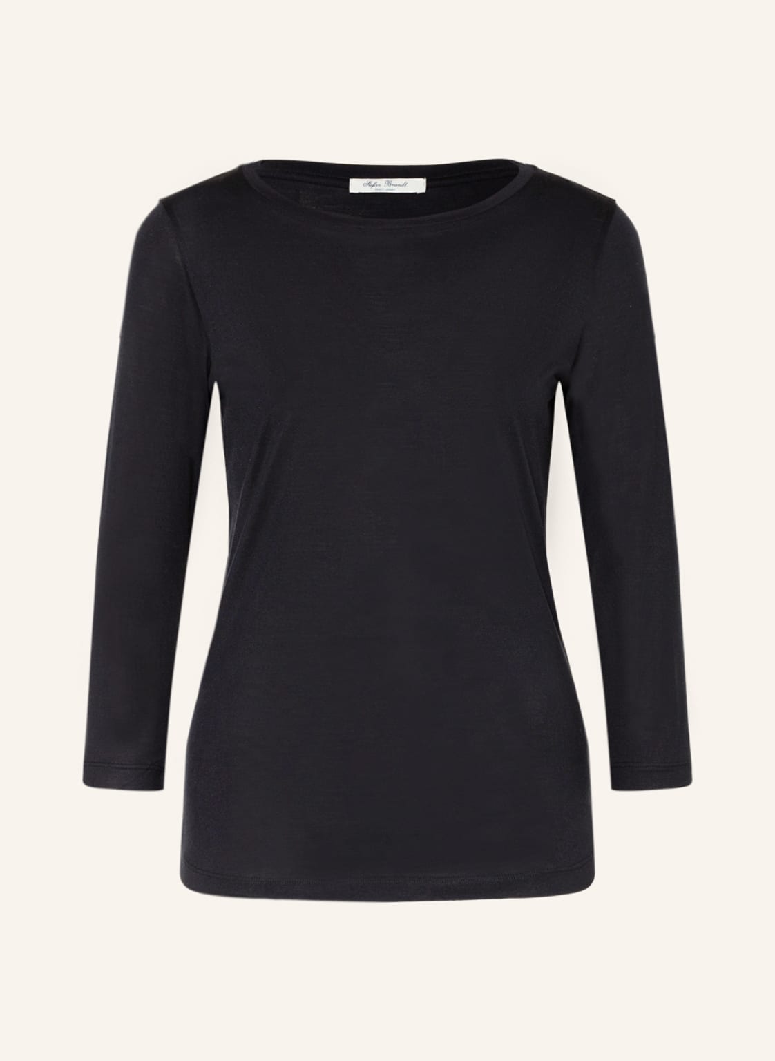 Image of Stefan Brandt Longsleeve Aus Seide blau