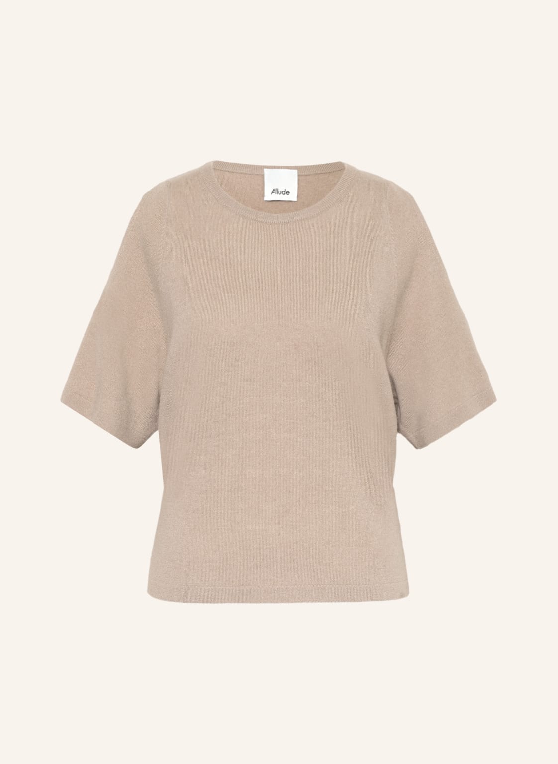 Image of Allude Strickshirt Mit Cut-Out Und Cashmere beige